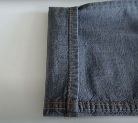 7 smart sewing hacks for beginners how to fix clothes with style, Folding up the jeans