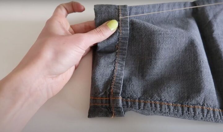 7 smart sewing hacks for beginners how to fix clothes with style, Sewing under the original hem
