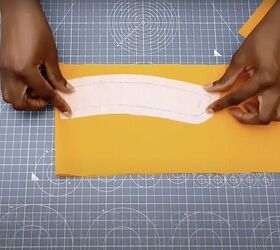 how to sew a stand collar or mandarin collar in 4 simple steps, Cutting out the fabric