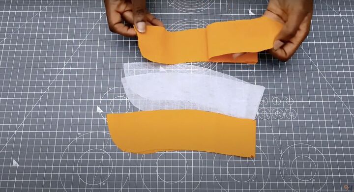 how to sew a stand collar or mandarin collar in 4 simple steps, Adding the interfacing