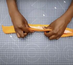 how to sew a stand collar or mandarin collar in 4 simple steps, Turning the collar inside out