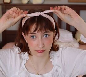 7 cottagecore bandana styles that are super easy to do, Tying the bandana knot headband