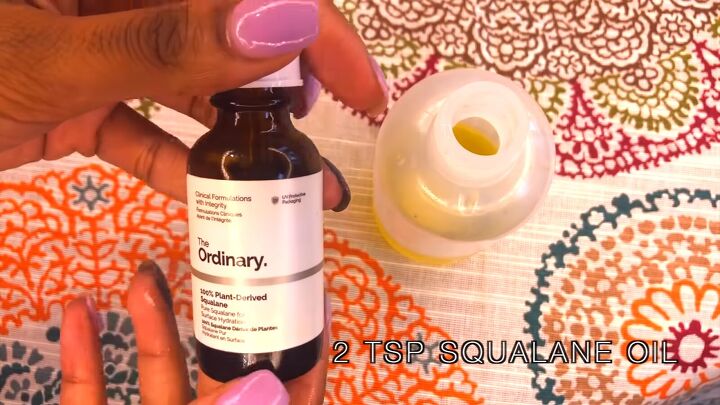 how to grow hair with diy hair growth oil rice water shampoo, Adding squalene oil