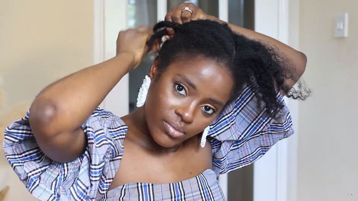 3 cute easy quick natural hairstyles with or without extensions, Parting hair