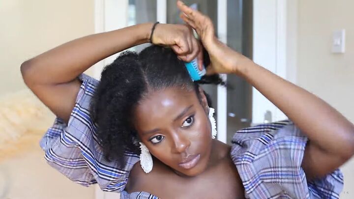 3 cute easy quick natural hairstyles with or without extensions, Brushing hair to make it sleek