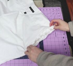 how to make a blouse with frills out of an old men s dress shirt, Attaching the sleeves