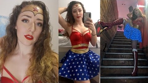 how to do fun wonder woman makeup for halloween, Wonder Woman costume for Halloween