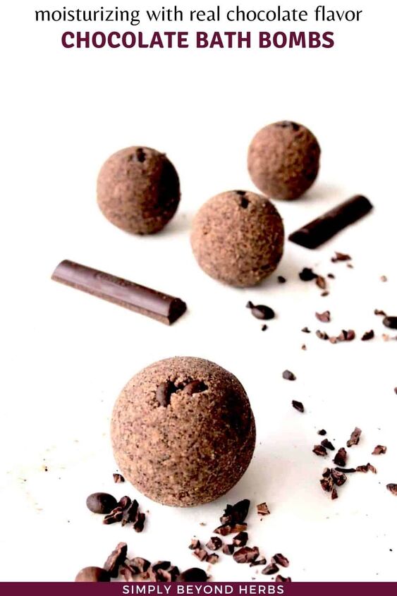 chocolate bath bombs with shea butter