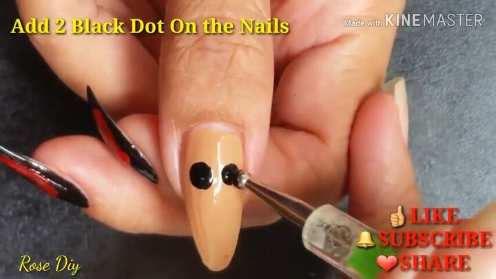 9 steps to creepy halloween nails inspired by the momo challenge, Creepy nail art
