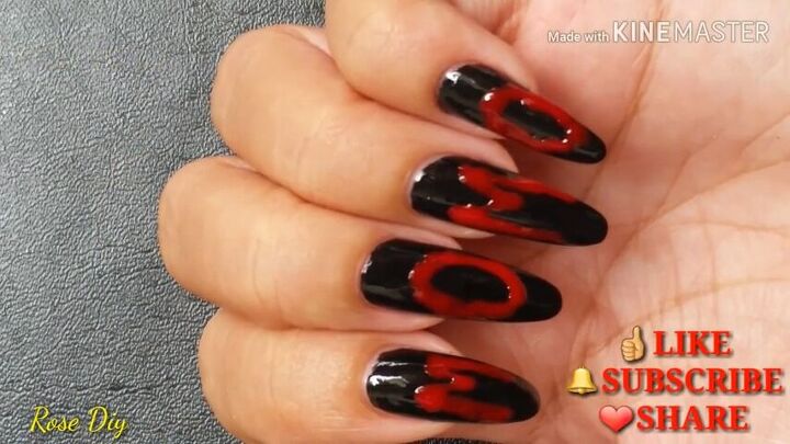 9 steps to creepy halloween nails inspired by the momo challenge, Creepy nails