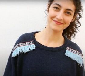 how to make fringe trim add it to your clothes for a nautical look, DIY fringe sweater