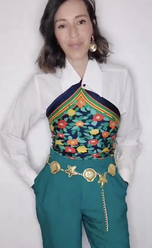 turn your silk scarf into a stunning work top