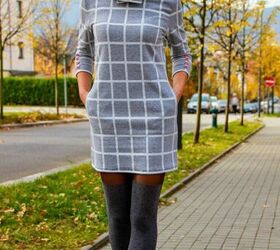 how to sew women s autumn dress with pockets collar lucky you