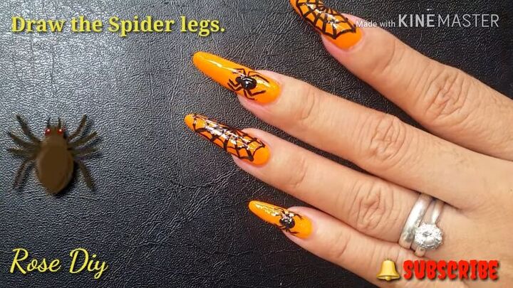 how to do fun spider web nail designs for halloween, How to do spider web nails