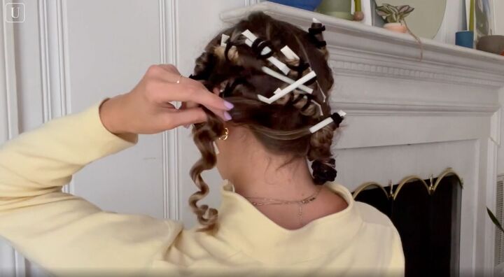 how to use straws for curling hair overnight heatless curls tutorial, Straw curls