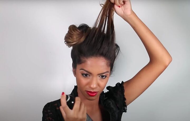 how to create a sophisticated masquerade hairstyle for halloween, Masquerade hairstyle idea