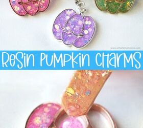 pastel resin pumpkin charms