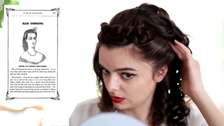 easy 7 step 19th century tutorial, Pinning up the rest of the hair