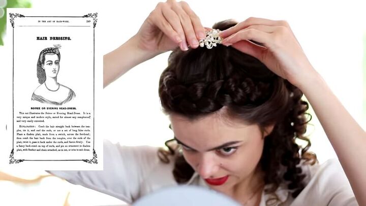 easy 7 step 19th century tutorial, Embellishing with 19th century hair accessories