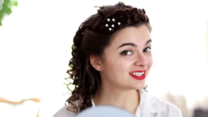 easy 7 step 19th century tutorial, Pearl accessories for 19th century hairstyle