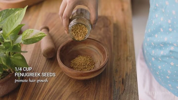 4 overnight hair growth hacks for beautifully healthy locks, Starting hair recipe with 1 4 cup Fenugreek seeds