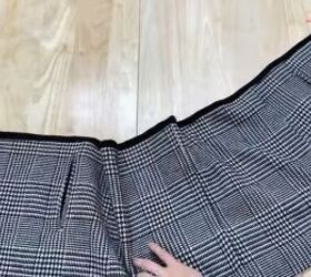 how to create a luxurious 2 piece blazer skirt set, Sewing on bias binding