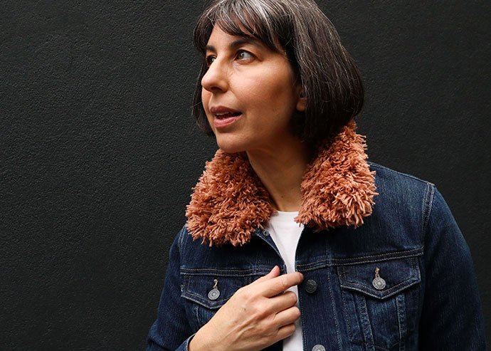 crochet a fur collar for your denim jacket
