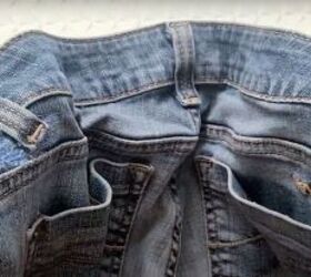 2 easy steps to fix holes in jeans inner thighs, Jeans belt loops