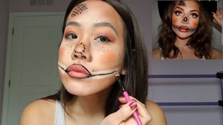create cute halloween scarecrow makeup with this easy tutorial, Highlighting