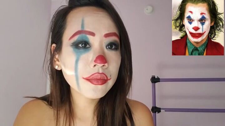 how to create female joker halloween makeup, Overlined lips