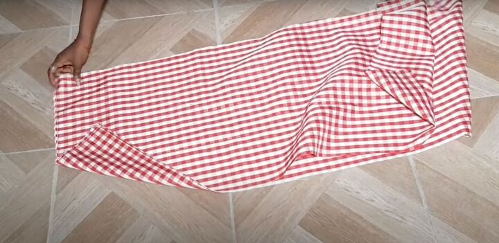 4 comprehensive steps to sewing a fun and flirty red pleated skirt, Fabric for red pleated skirt