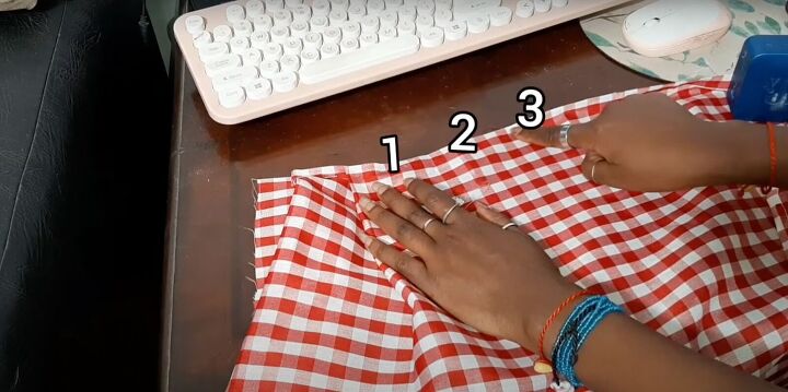 4 comprehensive steps to sewing a fun and flirty red pleated skirt, 1 2 and 3