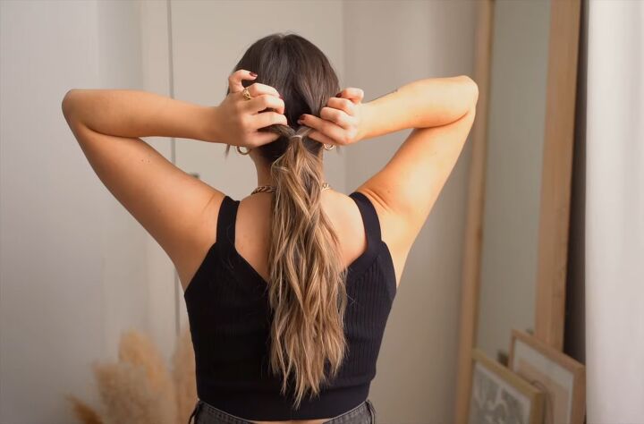 how to create 3 attractive ponytail hairstyles, Twisting and pulling hair