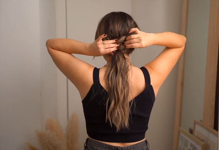 how to create 3 attractive ponytail hairstyles, Securing hair with a pin