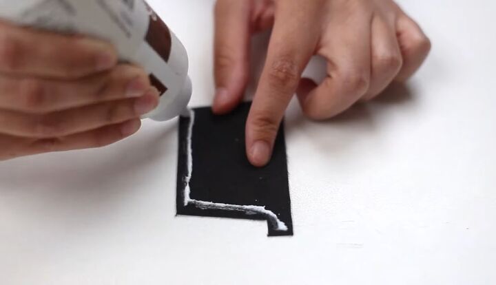 how to make a cool diy sneaker wallet, Gluing the pocket