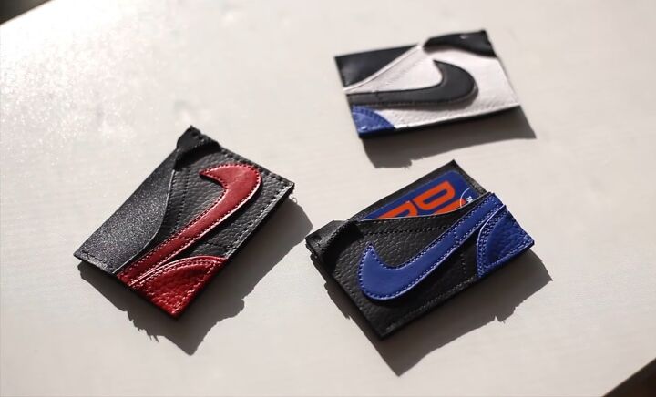 how to make a cool diy sneaker wallet, Completed DIY sneaker wallet