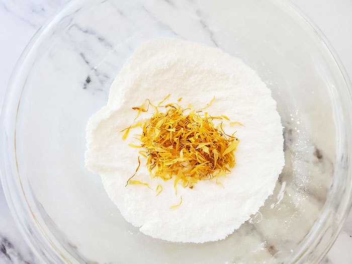 chamomile and calendula soothing herbal bath bombs