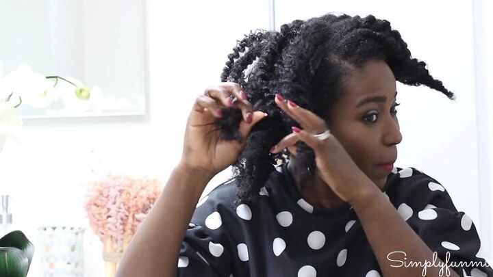 easy 3 method tutorial on how to preserve a twist out, Twisting hair
