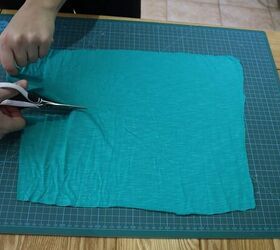 how to make 3 fun diy crop tops, Cutting fabric