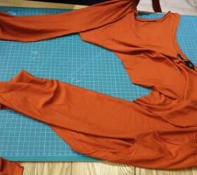 how to make 3 fun diy crop tops, Fabric laid out
