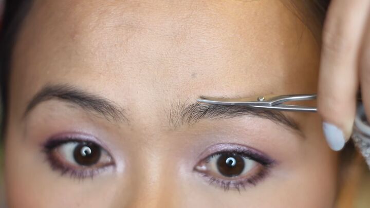 diy easy eyebrow tutorial, Trimming eyebrows