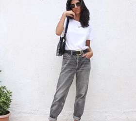 fashion tutorial how to style a white t shirt and jeans, Retro style jeans and t shirt