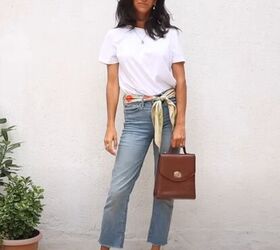 fashion tutorial how to style a white t shirt and jeans, Romantic jeans and t shirt style