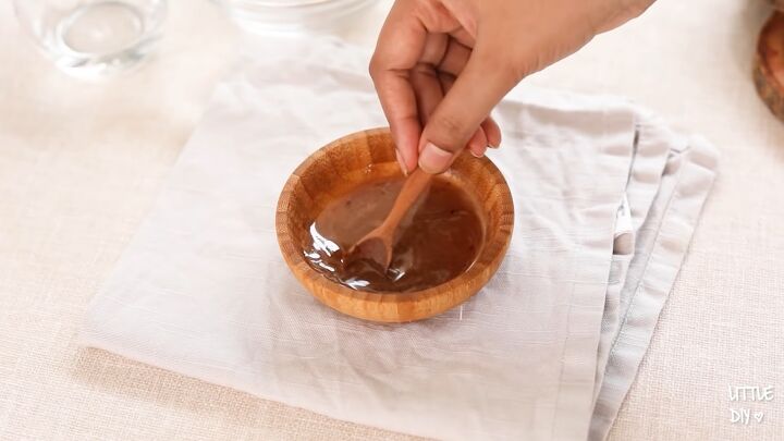 easy diy under eye patches from ingredients you already have, Mixing with coffee