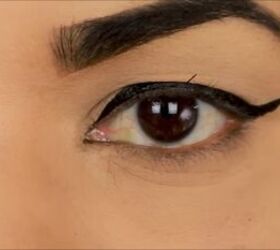 how to create stunning eyeliner looks for hooded eyes, Winged eyeliner on hooded eye
