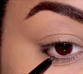 how to create stunning eyeliner looks for hooded eyes, Applying eye pencil