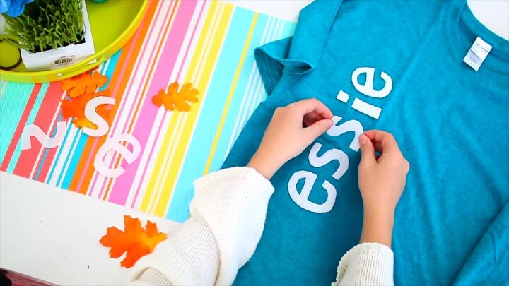 fun ideas for diy group halloween costumes, Adding letters to plain colored shirt