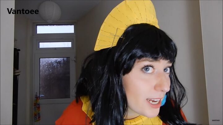 diy emperor s new groove halloween costume, Headpiece attached to wig