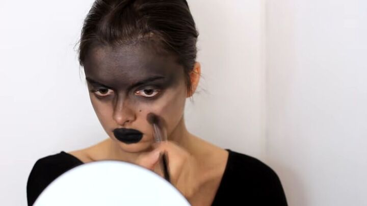harry potter dementor costume makeup for halloween, Sculpting cheekbones