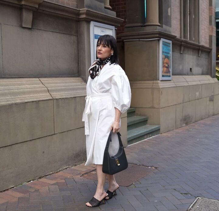 how to rock all white outfits in your 50s, Black and white outfit